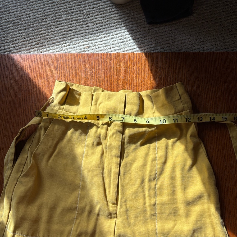 TOPSHOP wide leg, palazzo pants.High waisted cuffed. Cuffed. Pockets. Size 4 - Picture 9 of 11